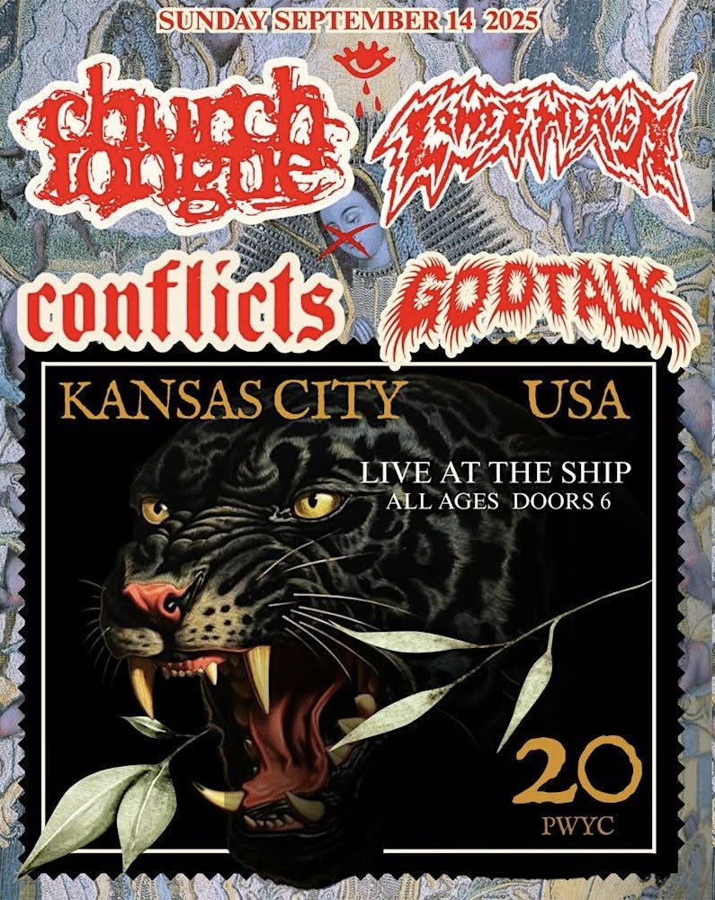 September 14: Church Tongue, Lower Heaven, Conflicts, and God Talk at The Ship. Tickets: eventbrite.com/e/church-tongu…