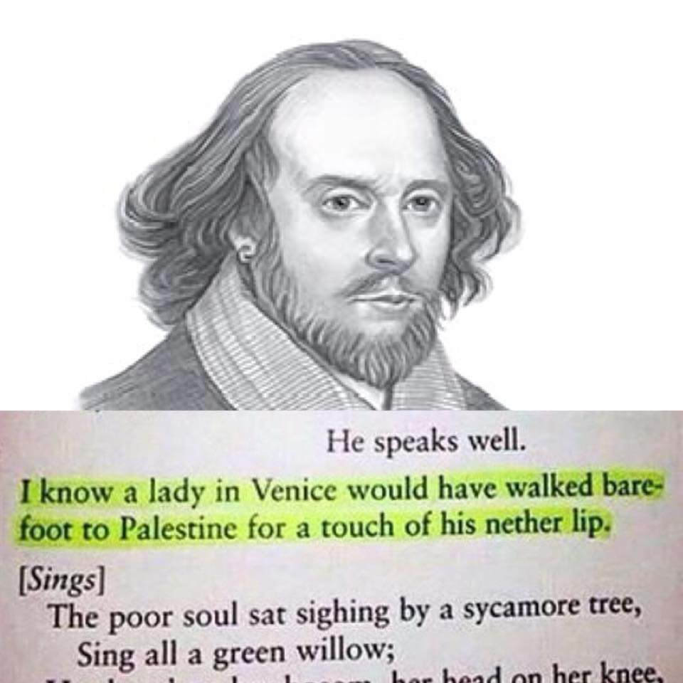 “Britain invented the name Palestine in 1920”

Meanwhile, Shakespeare in 1602: