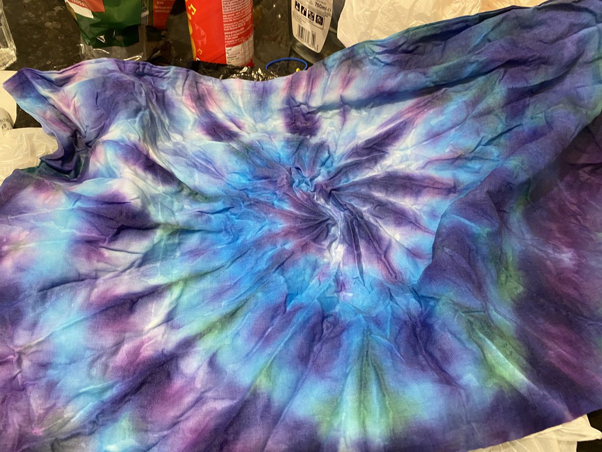 GGSWStorrington's tweet photo. Just a few examples of our evening creating great tie dye pillowcases for camps.  So many lovely results.  @GirlguidingSXW @Guiding_LaSER  @GGSWChanc_dist https://t.co/XwdFNnZhw1