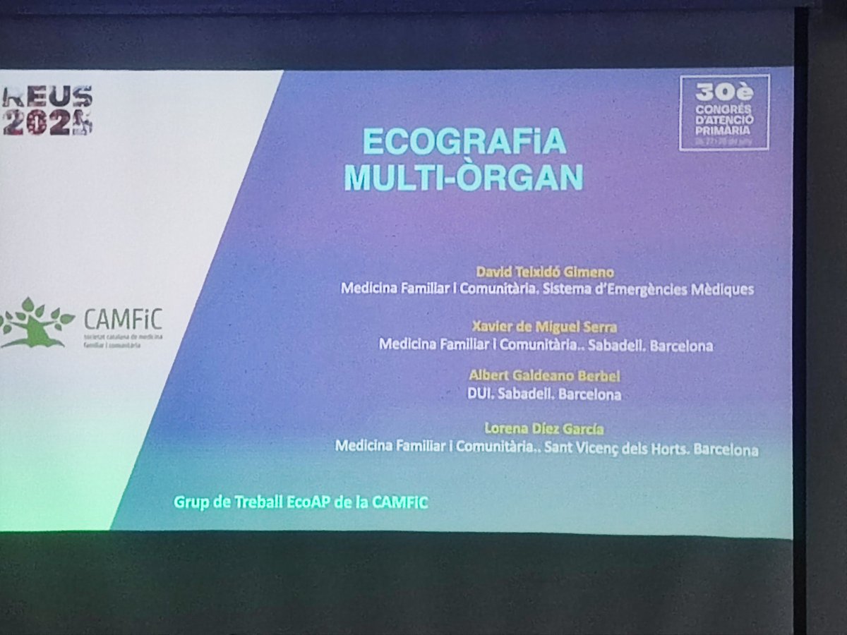 Taller d'ecografia multiorgan #CAMFIC #CongrésAPCAMFIC