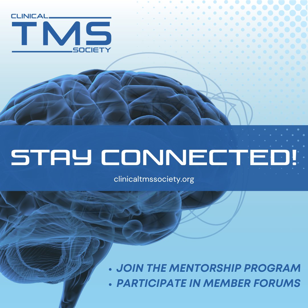 -Mentorship Opportunities: bit.ly/3G6KLUc 
- Participate in the Members Forum: bit.ly/43jpEqu 
There are always new opportunities surfacing to engage with CTMSS throughout the year.
#ClinicalTMSSociety