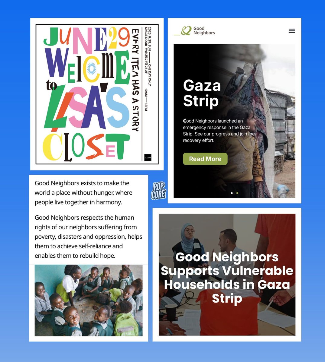 TheePopCore's tweet photo. LISA’s Closet Sale will direct all proceeds, which will be received by The Good Neighbours Foundation, an organization committed to providing aid and support to displaced and disabled citizens in Gaza.

This reflects her heartfelt initiative and compassion, supporting a cause that brings relief and hope to those most in need.