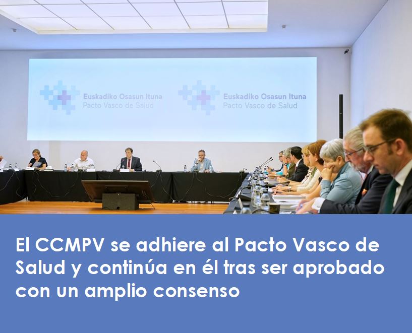 El Consejo de Colegios de #Médicos del País Vasco se adhiere al Pacto Vasco de Salud y continúa en él tras ser aprobado con un amplio consenso
#CCMPV
#vitoriagasteiz