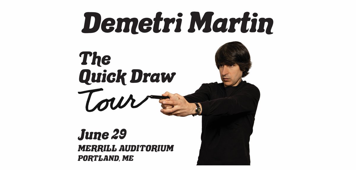 TONIGHT: Demetri Martin keeps this comedy-filled weekend rolling at Merrill Auditorium! If you haven't gotten tickets yet, now's the time to grab 'em! 💥

🎟 events.wfconcerts.com/DemetriMartin
⏰ Doors: 6PM | Showtime: 7PM