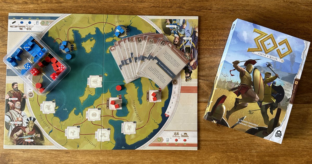Today we present the actual gameplay for a little gem from Nuts Publishing! - namely 300: Earth &amp; Water. Please enjoy!
Link: theboardgameschronicle.com/2025/06/27/pla…
<a href="/Nutspublishing/">Nuts! Publishing</a>