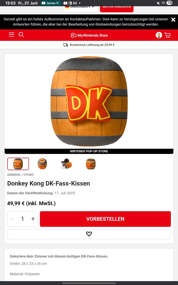 🌬️Skippy 💨🇪🇺🇩🇪 (@68vaper) on Twitter photo Ausnahmsweise Must Have
#NintendoSwitch2 #Bananza Ausnahmsweise Must Have
#NintendoSwitch2 #Bananza