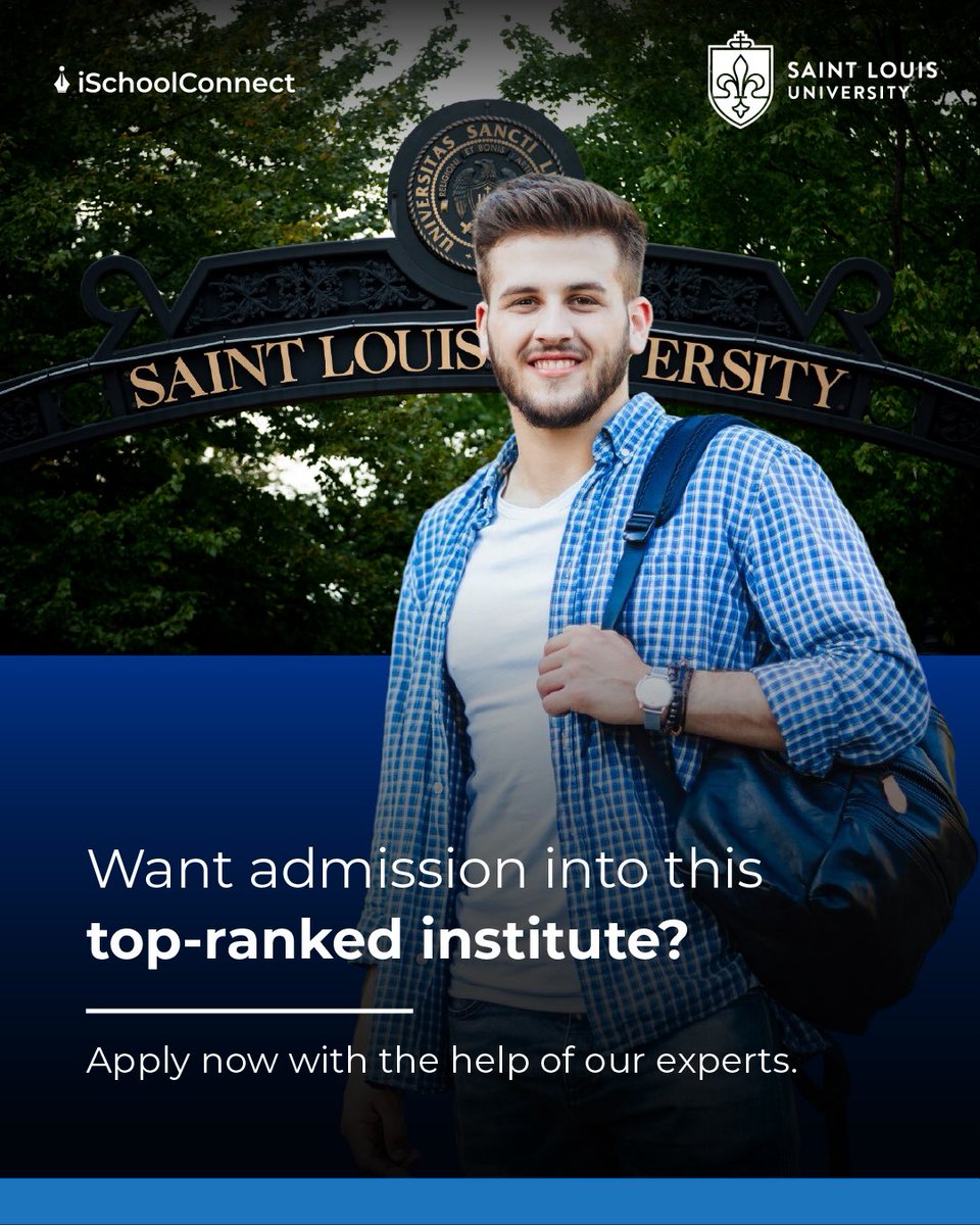 iSchoolConnect (@ischoolconnect) on Twitter photo π Scholarships at Saint Louis University:
π° VPβs Scholarship β $19,500/sem
π° University β $18,500/sem
π° Ignatian β $18,000/sem
π° Billiken β $17,000/sem
Visit π ischoolconnect.com/universities/uβ¦ now!
#StudyAbroad #SLU π Scholarships at Saint Louis University:
π° VPβs Scholarship β $19,500/sem
π° University β $18,500/sem
π° Ignatian β $18,000/sem
π° Billiken β $17,000/sem
Visit π ischoolconnect.com/universities/uβ¦ now!
#StudyAbroad #SLU