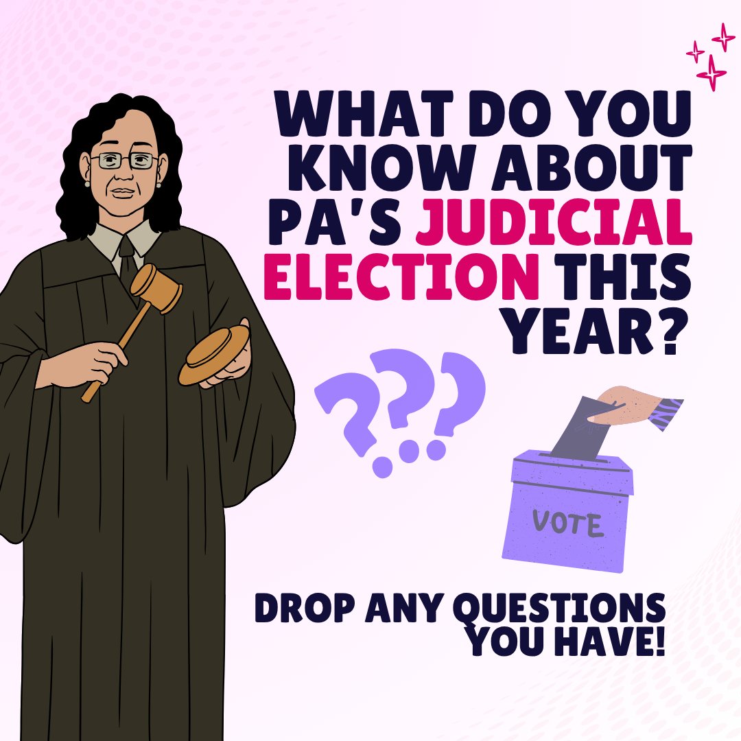 VOTEdotPA's tweet image. Have any questions about this year’s weird judicial election?
Leave them in the comments and we’ll answer them for you!