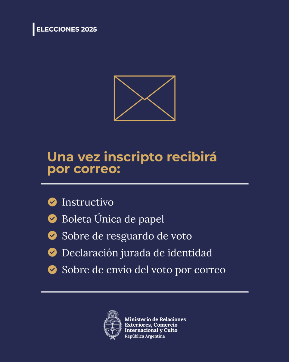 ARGenSenegal's tweet photo. Voto postal en el exterior
Si reside fuera del país y quiere votar por correo postal en las próximas elecciones legislativas nacionales, recuerde inscribirse antes del 28 de junio en https://t.co/MfqrdTI1WK https://t.co/36G6Ej1AYP