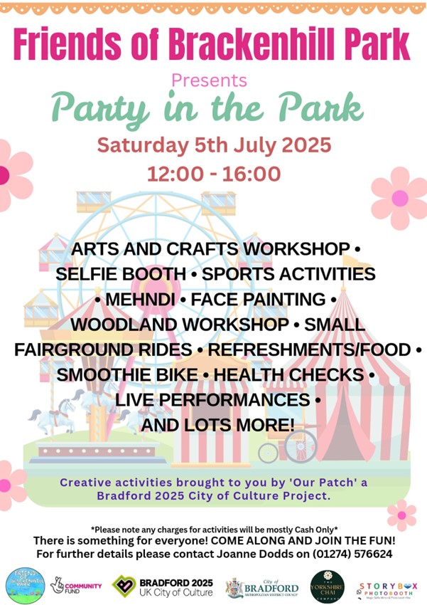 ☀️Now that summer is here, so many of our fantastic community groups in Bradford South are getting ready to host their fantastic family friendly summer events!
I am looking forward to supporting the Friends of Brackenhill Park's fun day on Saturday 5th July! Come along from 12-4!