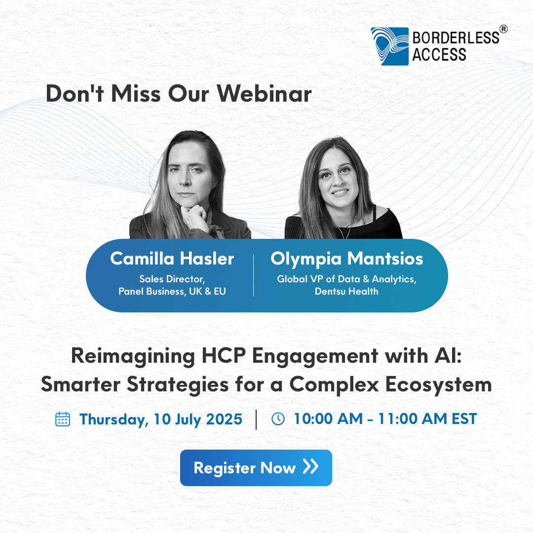 Discover how AI is reshaping HCP engagement!

Join Camilla Hasler &amp; Olympia Mantsios in a live discussion on smarter strategies in healthcare research.

🗓️ July 10, 2025
⏰ 10–11 AM EST
🔗 Register: ow.ly/nrJI50WhiLB

#HCPengagement #MRX #AIinHealthcare #BorderlessAccess