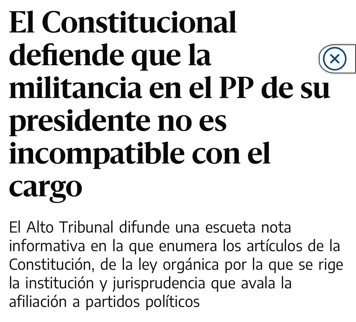 ¿Recordáis si cuando el Tribunal Constitucional lo presidía un militante(con carnet) del PP, este panfleto lo llamaba “El Constitucional de Aznar o de Rajoy”? Es para un amigo.