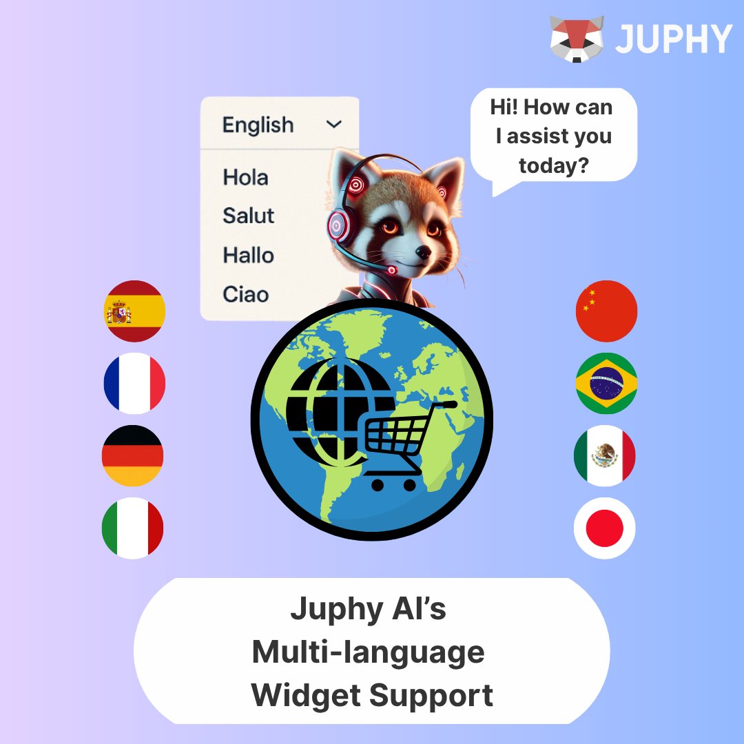 🌍 Going global? Juphy AI speaks your customers’ language—98+ of them!
💬 Deliver personalized support with Juphy's multi-language widget, no coding or plugins needed.
✨ Build trust worldwide: apps.shopify.com/juphy
#ecommerce #Shopify #JuphyAI #multilingualsupport