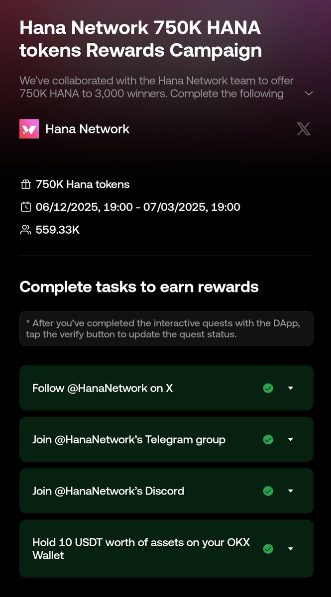 earlyonchain's tweet photo. @HanaNetwork okx event mission complete!! Now I've really done everything I can Ah, there's card drawing left, I'll report on hidden TGE is highly anticipated Hana, the leader of Hypercasual finance Web4 https://t.co/CP4ba2dAAH