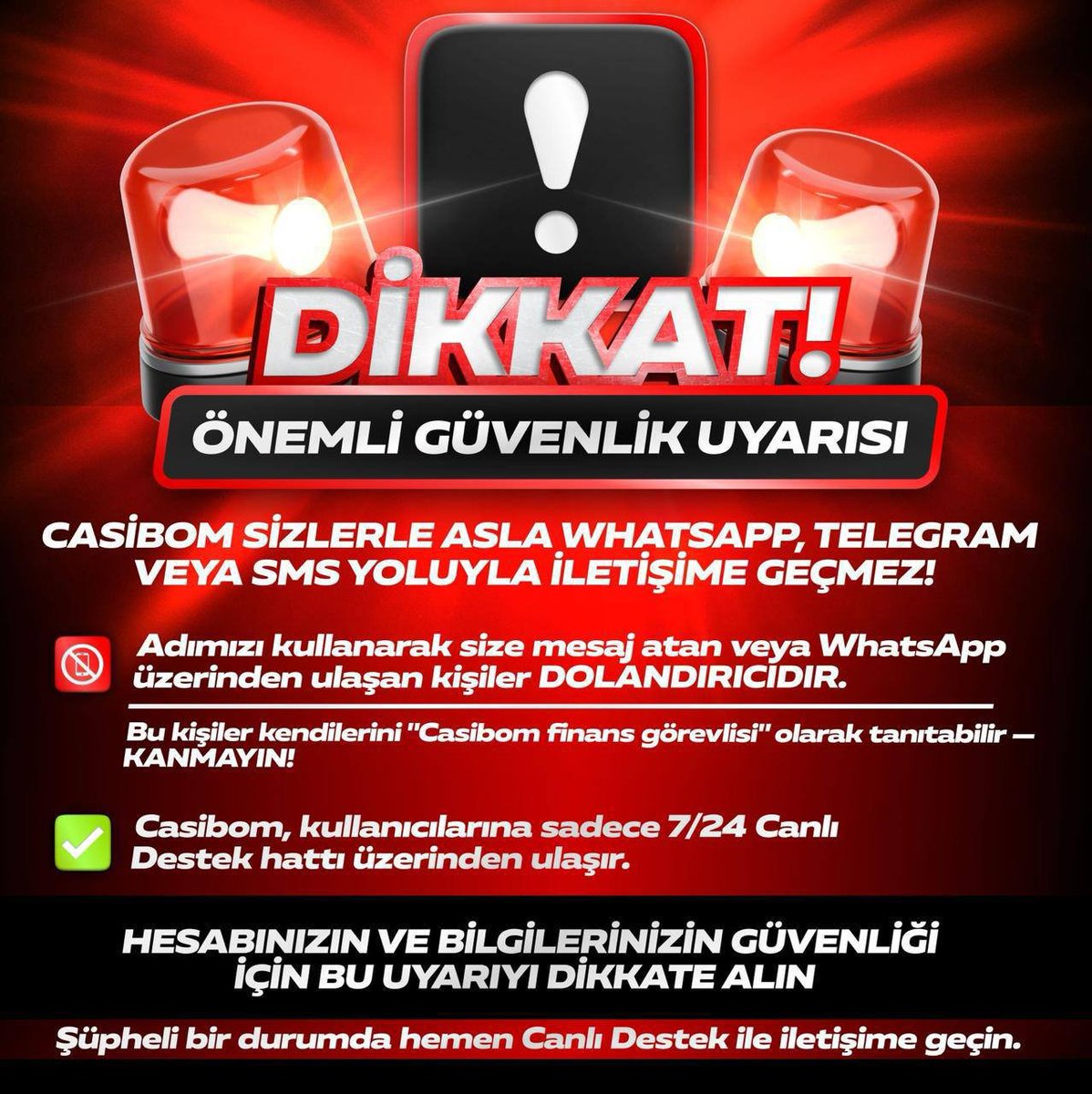 🚫 Casibom, kullanıcılarıyla asla sesli arama, Telegram, WhatsApp ya da SMS yoluyla iletişime geçmez.

🔗 Casibom Giriş bit.ly/4ngUFmM

Hemen Casibom ile kazanmaya başla!

#casibomgiris hovarda bets10 #grandpashabet
#betchip #marsbahis otobet