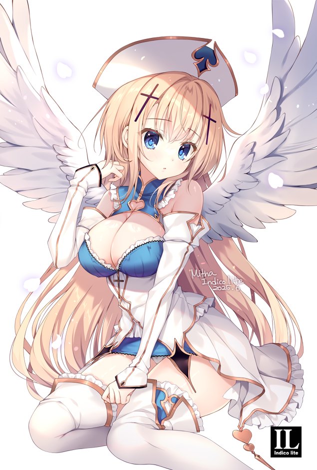 usa_mitha's tweet image. オリジナルの天使ちゃんを描きました～！✨
#オリジナルイラスト