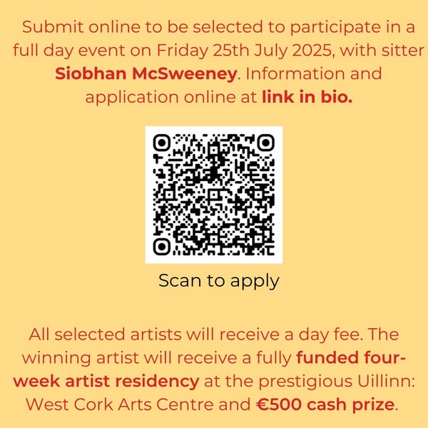 CorkCountyArts's tweet image. DEADLINE: 2nd July: Skibbereen’s 2nd Annual Portrait Artist Competition. Winner will receive a cash prize of €500 & a 4-week residency at Uillinn: West Cork Arts Centre in 2026.
To apply: docs.google.com/.../1FAIpQLSec…
@skibbereenartsfestival @corkcountycouncil @artscouncilireland