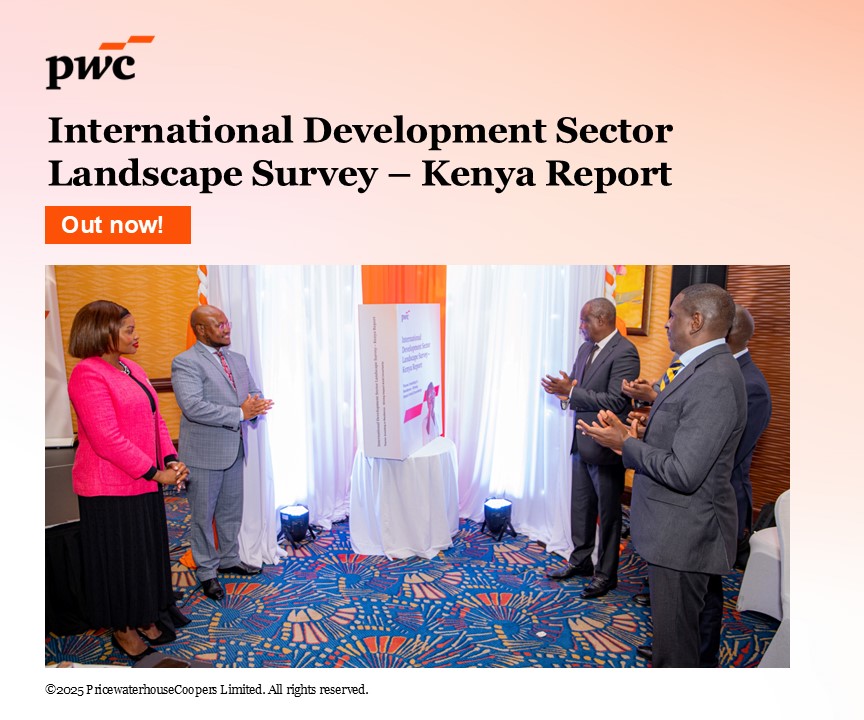 PwC_KE's tweet photo. PwC Kenya today launched the first-ever International Development Sector Landscape Survey – Kenya Report. We invite you to explore the findings and be part of the conversation shaping the future of development in Kenya https://t.co/uOyftlt7NF.

#PwCDevSector2025 #PwCInsights https://t.co/MzVVXJQZGZ