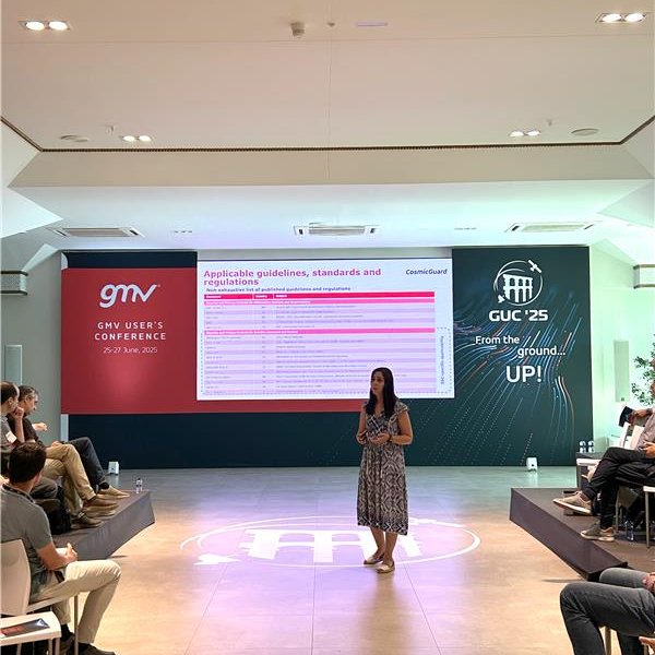 infoGMV's tweet image. GMV&apos;s turn presenting:

&quot;CosmicGuard: All-in-one cybersecurity solution&quot;.

A groundbreaking cybersecurity solution for operational ground systems designed to protect against advanced threats and ensure the continuity of missions.

#GUC25 #SpaceOperations