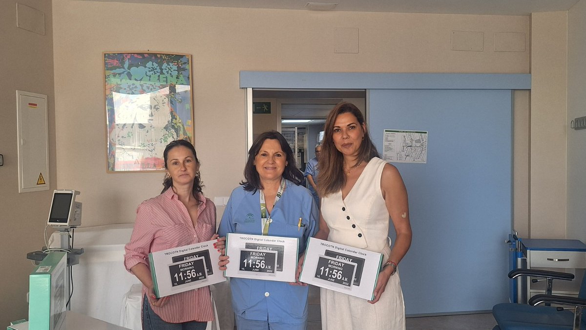 Gracias a la donación de 30 relojes para los boxes de UCI realizada por Aránzazu Herrera y Zaira Carrera 🙏
A partir de ahora nuestros pacientes ingresados en <a href="/ucimacarena/">UCI H.U.V. Macarena</a> serán conscientes del tiempo y hora del día en que están en todo momento 🫶

<a href="/HumanizAndal/">HumanizAndalucía</a>