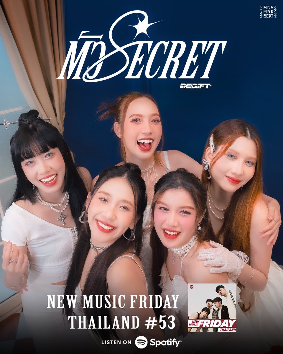 Thank you <a href="/SpotifyTH/">Spotify Thailand</a> !

DE GIFT’ ㅡ ตัว Secret✨
on Spotify Playlist 🎧
📌 New Music Friday Thailand
📌 open.spotify.com/track/4fFWx2Fo…

#DEGIFT #ตัวSecret
#FineFindBeat
#Spotify #spotifyplaylist 
 #TPOP