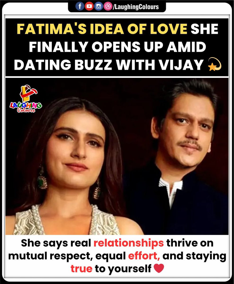 LaughingColours's tweet image. Love Means Mutual Respect 🌟

#RelationshipGoals #FatimaSpeaks #LoveAndRespect #VijayBuzz #TrueToYourself #EffortMatters