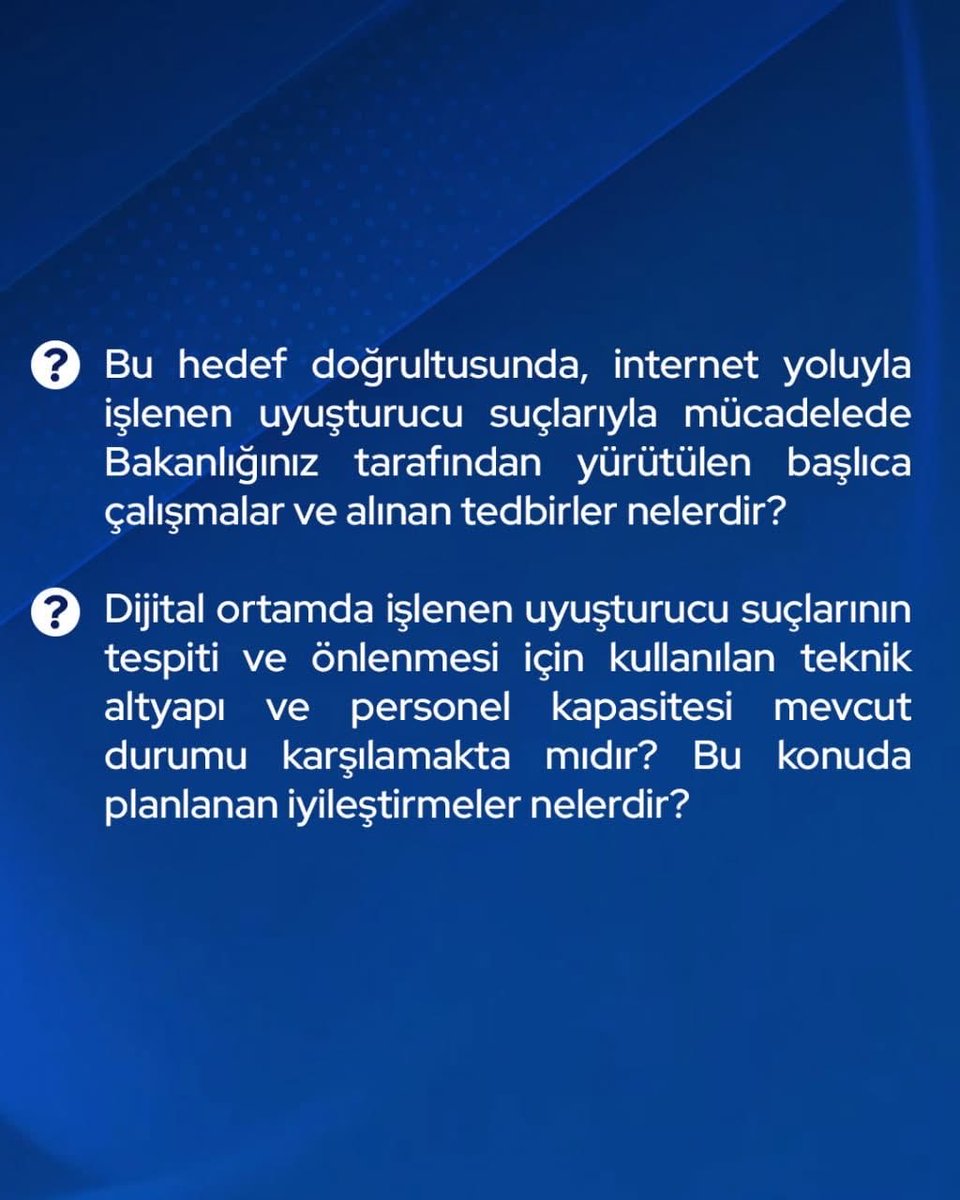 kamuransayhan's tweet photo. “İnternet yoluyla işlenen uyuşturucu suçlarıyla mücadelede Bakanlığınız tarafından yürütülen başlıca çalışmalar ve alınan tedbirler nelerdir?”
Ankara Milletvekilimiz Sn #SadullahErgin, İçişleri Bakanı Ali Yerlikaya’ya internet yoluyla işlenen uyuşturucu suçlarını sordu. https://t.co/UXXVLMbyJw