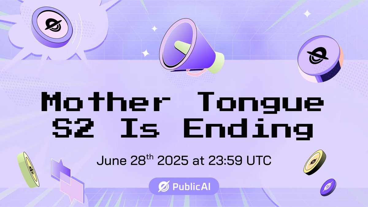 Final Call! We’re in the last stretch of Mother Tongue Season 2 and every recording counts.
Got data left to drop? Do it now. The clock’s ticking.

✅ Deadline: June 28, 23:59 UTC 
✅ Rewards: Claim what you’ve earned
✅ Warning: After this, no more uploads for S2

But don’t go