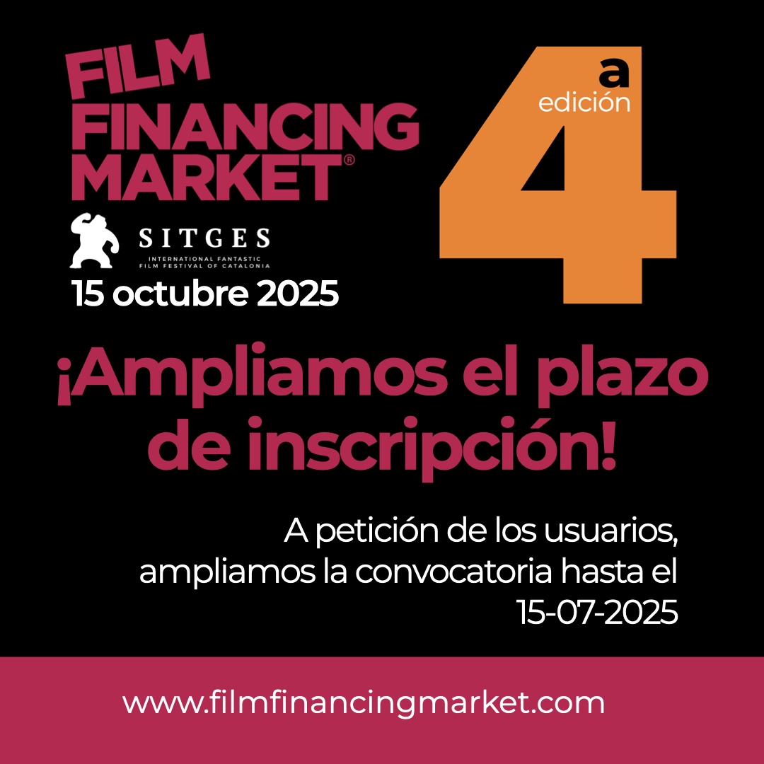 📣 ¡Ampliamos el plazo de inscripción de proyectos!

📅 Nueva fecha límite: 15 de julio de 2025

Os animamos a aprovechar este tiempo adicional para presentar vuestra propuesta a través del área profesional de nuestra web!

🔗 filmfinancingmarket.com