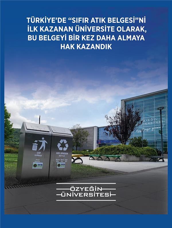 Türkiye’de “Sıfır Atık Belgesi”ni ilk kazanan üniversite olarak, bu belgeyi bir kez daha almaya hak kazandık.♻️

Çevre, Şehircilik ve İklim Değişikliği Bakanlığı’nın “Sıfır Atık Projesi” kapsamında, 14 Şubat 2020 tarihinde bu belgeyi Türkiye’de ilk kez almaya hak kazanan