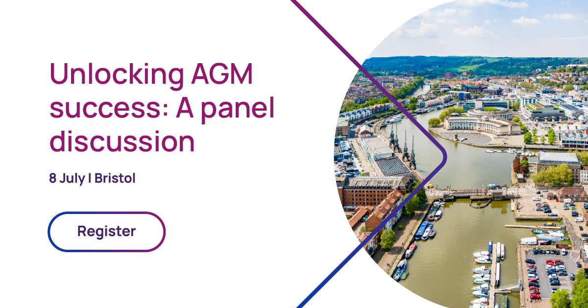 Last chance to register for our panel discussion on 8 July in partnership with CGI South West, where our experts will share strategies for achieving success at #AGMs. 

📍Hargreaves Lansdown, Bristol 
⏰5:30 pm - 8:30 pm 

Register now: spr.ly/601945JdV