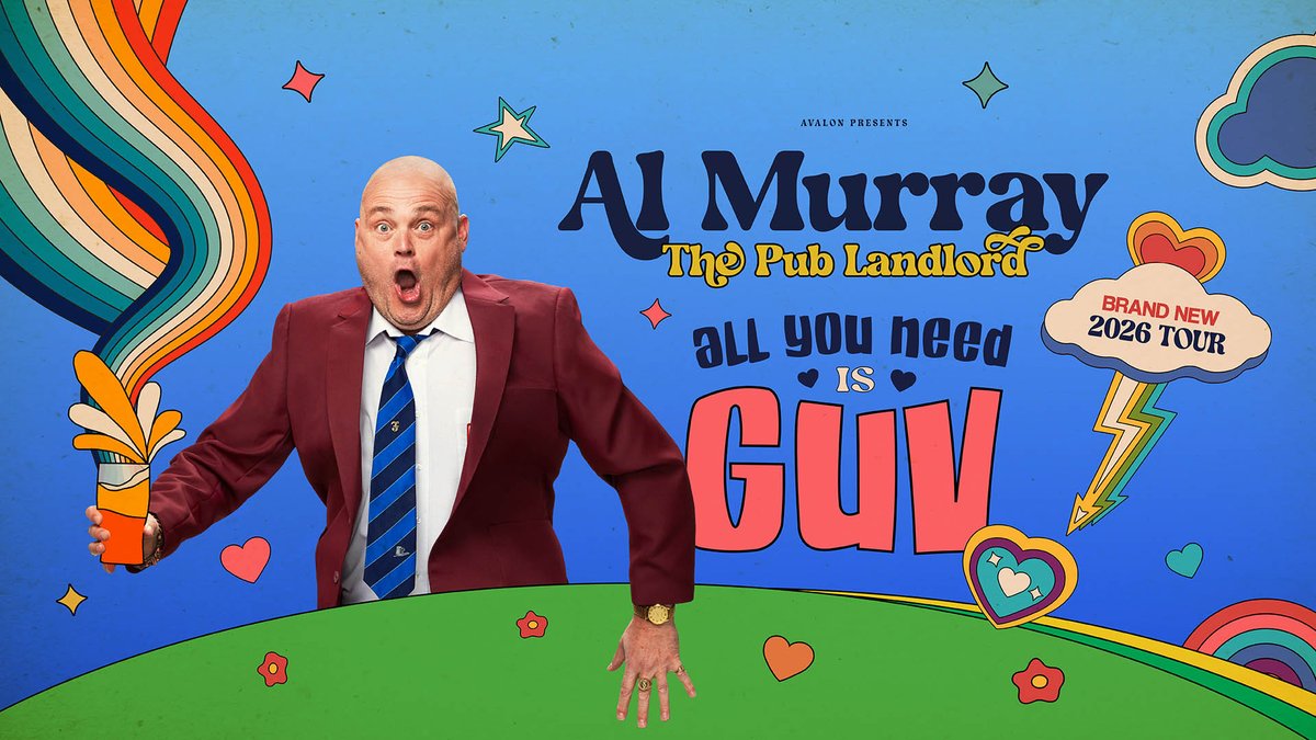 NEW SHOW ANNOUNCEMENT 🍻 

Al Murray: All You Need Is Guv | Sun 10 May 2026

The globe’s favourite Pub Landlord returns! With a fresh pint to hand, a barrel of laughs to pour from, and a flower in his heart, Guv is all you need.

Tickets are on sale: atgtix.co/4keMG78 🎟️