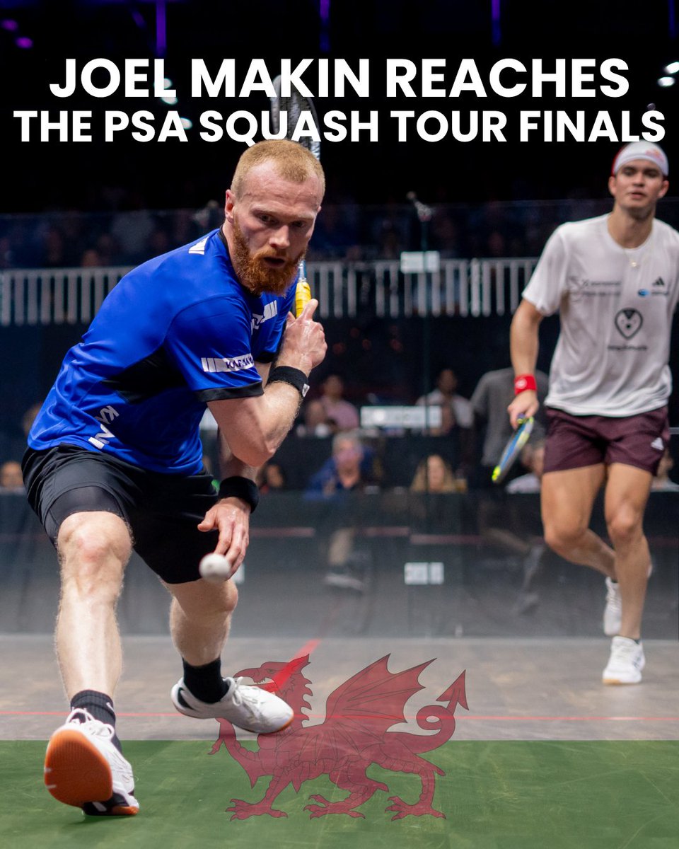 A massive congratulations to Joel Makin who becomes the first Welsh player to reach the final of the PSA Squash Tour Finals!🏴󠁧󠁢󠁷󠁬󠁳󠁿

Joel has reached the first major PSA final of his career after he defeated British Open champion Diego Elias🙌