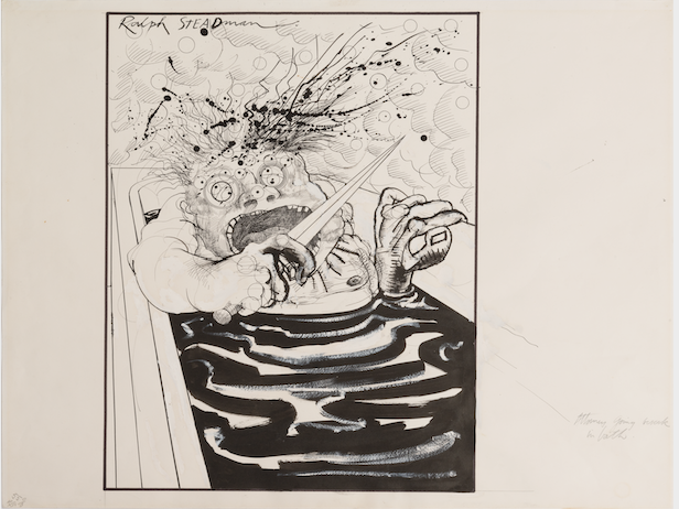 “We had two bags of grass, seventy-five pellets of mescaline, five sheets of high powered blotter acid, a salt shaker half full of cocaine, and a whole galaxy of multi-coloured uppers, downers, screamers, laughers"

 #RalphSteadman #HunterSThompson #FearAndLoathingInLasVegas
