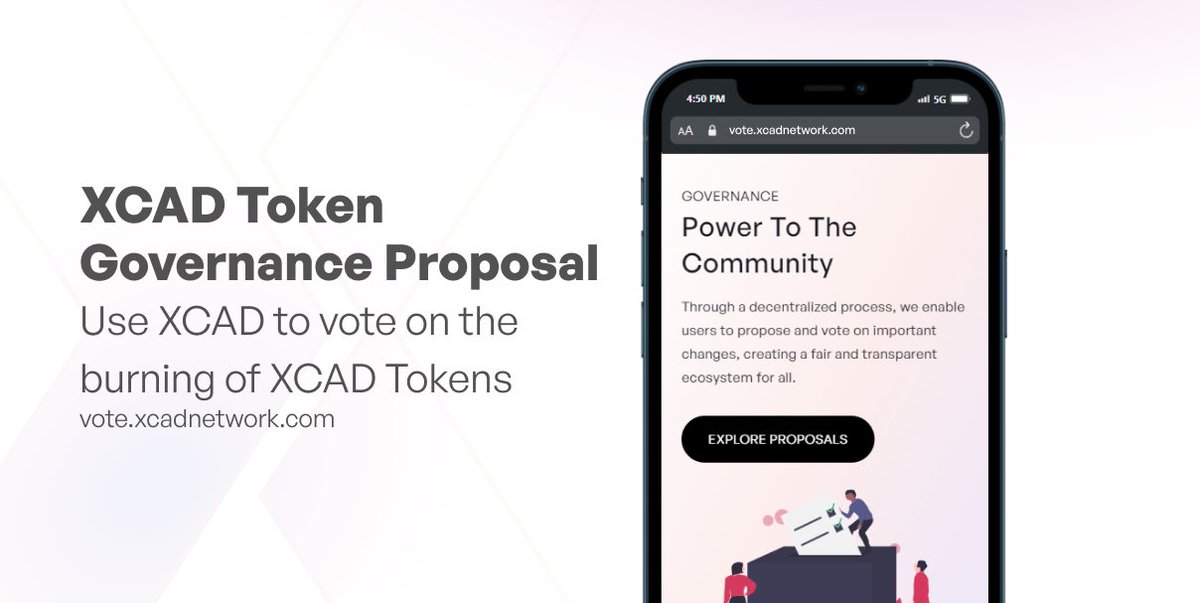 XcademyOfficial's tweet image. 🗳 Governance Proposal is LIVE!

Vote to burn previously locked tokens (3.9m XCADs) and make all future deflationary measures permanent burns.

Vote now: vote.xcadnetwork.com/proposal/f284c…
