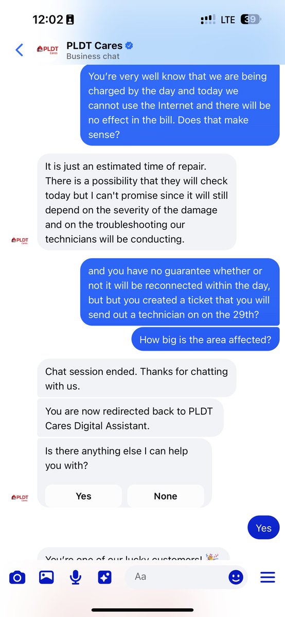 Hoseokjin007's tweet photo. @PLDT_Cares bakit po nag cacancel ng session yung CSR niyo nang may mga tanong pa po. Tama po ba yan? https://t.co/Wh0dYYdGT9
