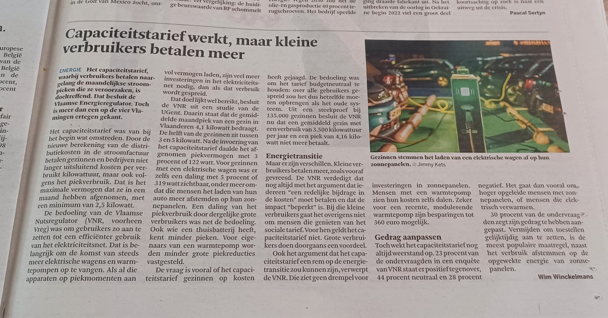 Wisar3's tweet image. #Capaciteitstarief blijft voor controverse zorgen . Het argument “ iedereen moet een bijdrage betalen” maakt dat kleine, arme én alle energie zuinige, gebruikers worden benadeeld ...
standaard.be/economie/capac…
#zonnepanelen #captar #energiearmoede
#SlimmeMeter #Mattheuseffect