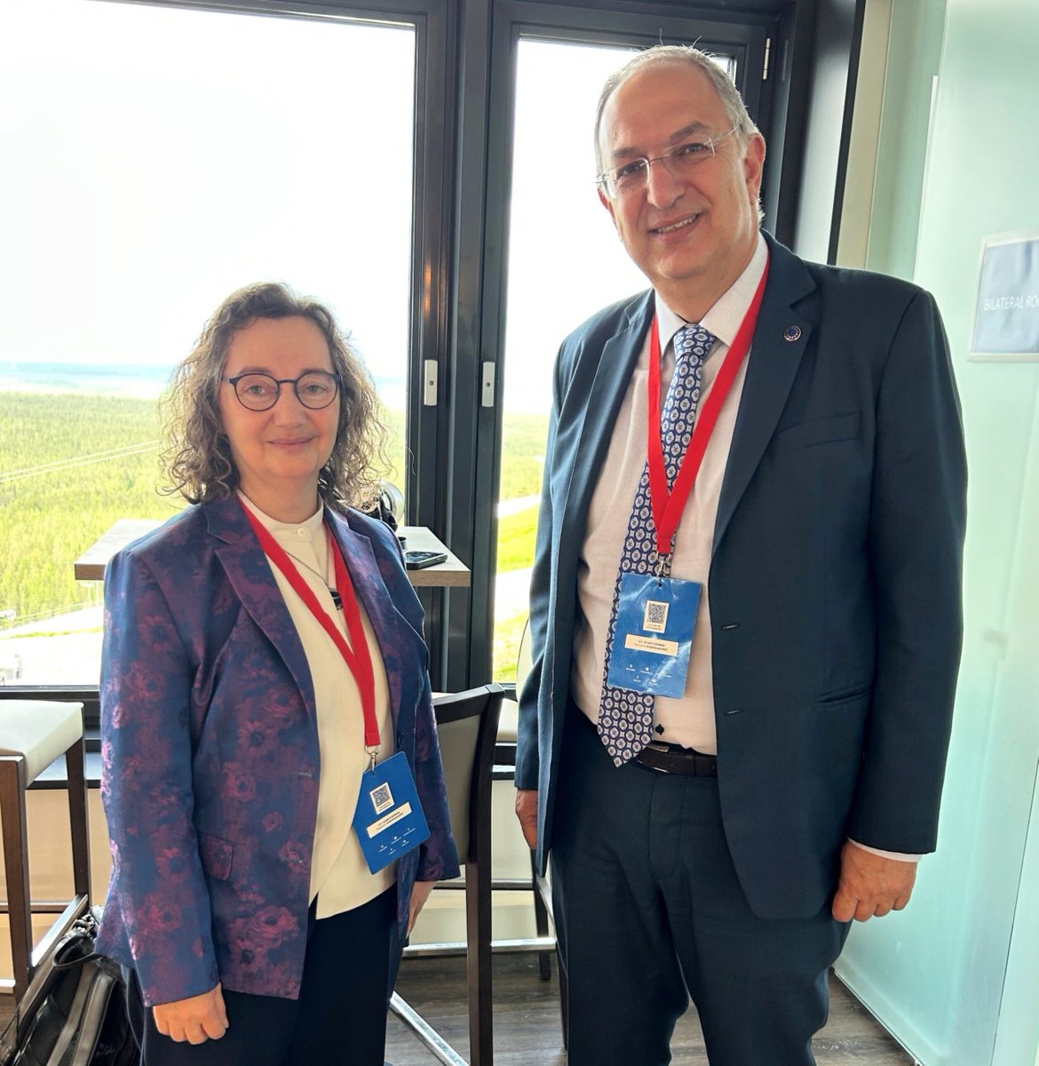 Tinganes's tweet image. 🇫🇴FM Stenberg and 🇪🇺 @CostasKadis at EU Arctic Forum Kittilä Finland “Faroe Islands are committed to deepening our partnership with the EU. Trade, fisheries, research and education form the foundation of our relationship, and there is great potential to expand into new areas.”