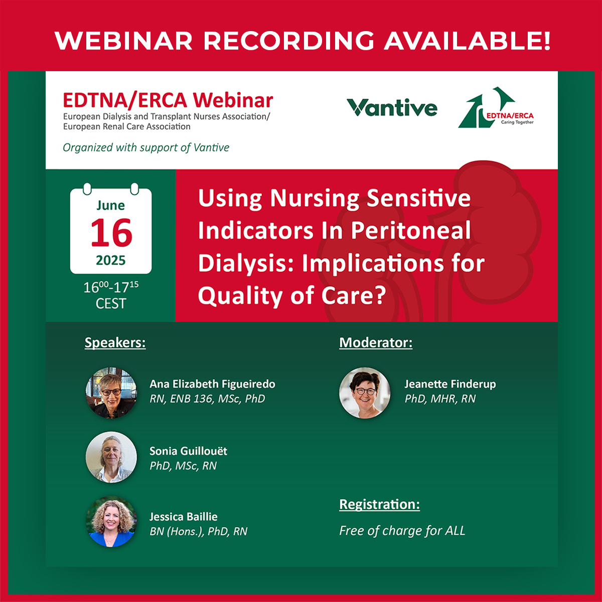 🎬FOR THOSE WHO MISSED IT!👀
Recording of the webinar is already available!😃
To watch the recording - login to your EDTNA/ERCA Membership account 😊⭐️
edtnaerca.org/education/webi…