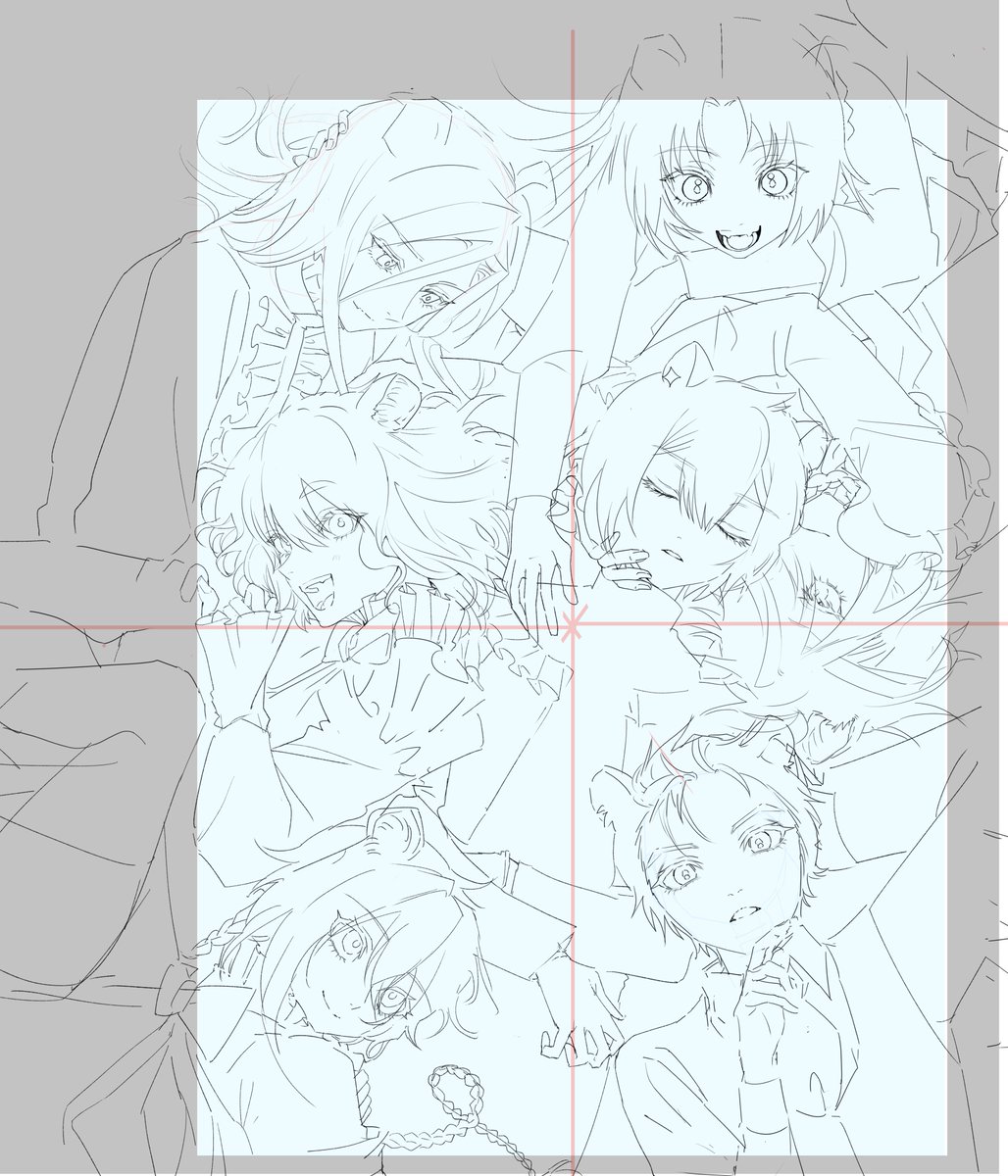 mikeee_ko's tweet photo. 今は“戒め”としているラフの消化をしており
いつぞやの虎ちゃんたちを描き進めています🐅
←進捗　過去→ https://t.co/MDeKerOkZU