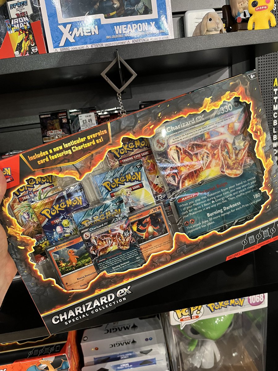 ‼️Calling all Charizard fans‼️

We have VERY limited quantities of the new ‘Charizard Ex Special Collection’ available today

Pop in before they’re all gone

#Charizard 
#PokemonTCG 
<a href="/hmvtweets/">hmv</a>
