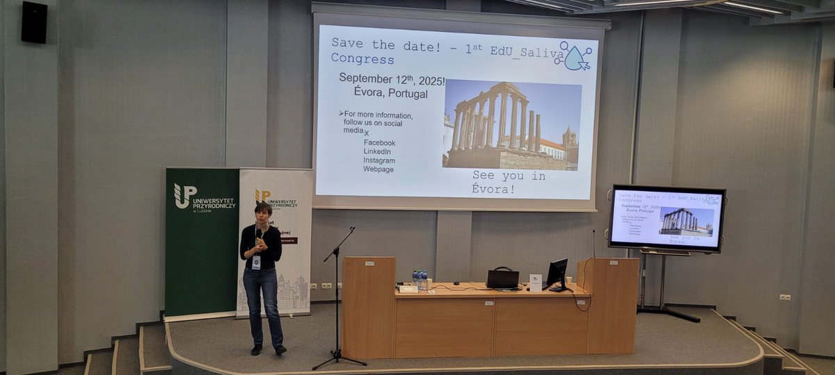 🎤 Edu_Saliva was presented at the IV #ICEAS Congress in Lublin (26–27 June)!

It was a pleasure to reconnect with colleagues, meet new faces &amp; share our project and first results. Thanks to the organizers for such great event!

#EdUSaliva #SalivaScience #ErasmusPlus #OneHealth