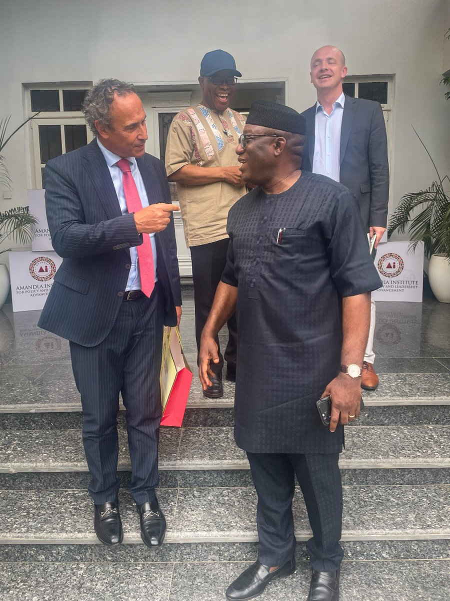 kfayemi's tweet image. It was a pleasure to receive the Ambassador of France to Nigeria, His Excellency, Mr Marc Fonbaustier, at the Amandla Institute’s office in Abuja, alongside our CEO, Professor Adebayo Olukoshi.
We held full and frank discussions on strengthening national and regional…