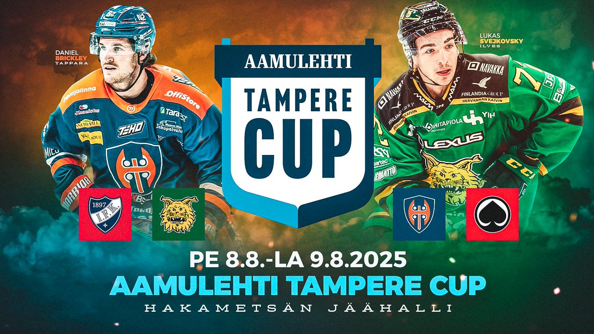 Perinteinen Aamulehti Tampere Cup avaa valmistavien otteluiden kauden Hakametsässä elokuun toisena viikonloppuna 🏒

Katso kaikkien Liiga-kautta edeltävien otteluiden päivämäärät: tappara.fi/fi-fi/article/…