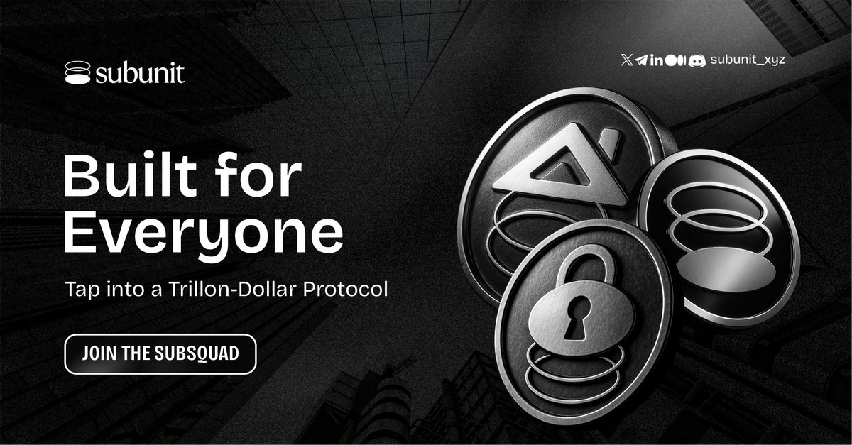 Dukawancy's tweet image. 1/
👀 What if real estate wasn’t locked in paperwork and old money?
What if you could buy properties like NFTs - onchain, transparent, and powered by you?

Welcome to Subunit. 
#Subunit #SubsquadOGs #SubunitSubvault