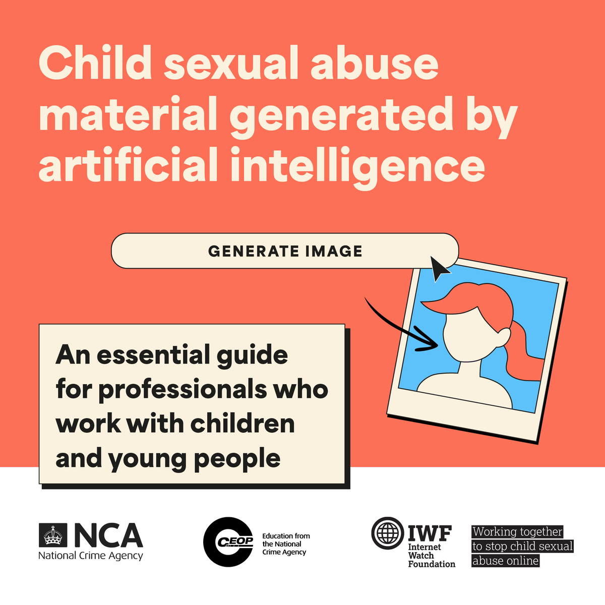 Essential guidance has just been released by CEOP &amp; IWF regarding AI generated child sexual abuse imagery. Please follow the guidance and share with colleagues. 
'Working together to help keep our children and young people safe'. lnkd.in/ekQR7rH7
lnkd.in/eNiEmJ62