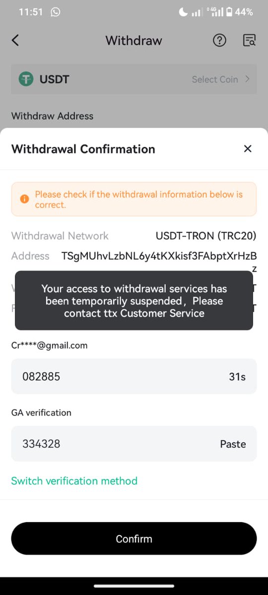 comradewachuka's tweet photo. @TantinGroup It's been this way for months now no help
Kindly I need to withdraw funds my advanced kyc is verified
TTX UID - 36310276317142064
PHONE NUMBER - +254743842738
Email - cryptogurugee@gmail.com https://t.co/E2q9Fs4GbP