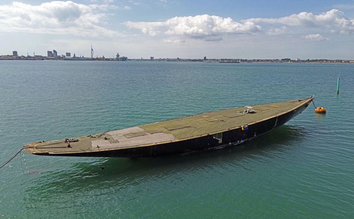 The incomplete replica J Class yacht Britannia sat at bouys off Tipnor <a href="/ShippingMag/">Shipping Mag</a> <a href="/ShipsMonthly/">Ships Monthly</a> <a href="/YachtingVerse/">YachtingVerse</a> <a href="/yachtworld/">YachtWorld</a> <a href="/yachtingmonthly/">Yachting Monthly</a> <a href="/yachtingworld/">Yachting World</a>