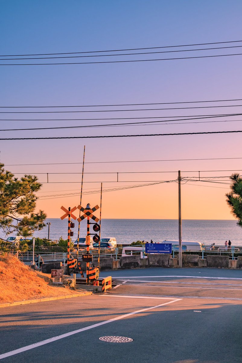 七里ヶ浜の夕焼け。