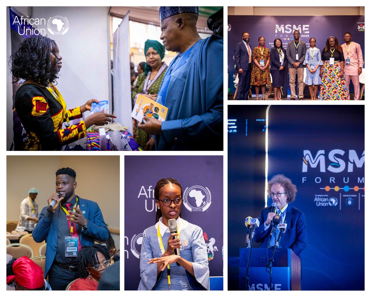 AU-Economic Dev't,Trade,Tourism Industry &Minerals (@au_ettim) on Twitter photo Special thanks to <a href="/EU_TAF_AfCFTA/">EU-TAF Support to the AfCFTA</a> for sponsoring EAN fellows to attend the #AUMSMEForum2025. The fellows actively participated in the exhibition, engaged in panel discussions, & contributed meaningfully to sessions on MSME development, innovation, & youth empowerment.Â
#EANFellows Special thanks to <a href="/EU_TAF_AfCFTA/">EU-TAF Support to the AfCFTA</a> for sponsoring EAN fellows to attend the #AUMSMEForum2025. The fellows actively participated in the exhibition, engaged in panel discussions, & contributed meaningfully to sessions on MSME development, innovation, & youth empowerment.Â
#EANFellows